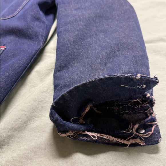 Vintage Wrangler Denim Chore Jacket Lined Size 40 - Picture 8 of 11